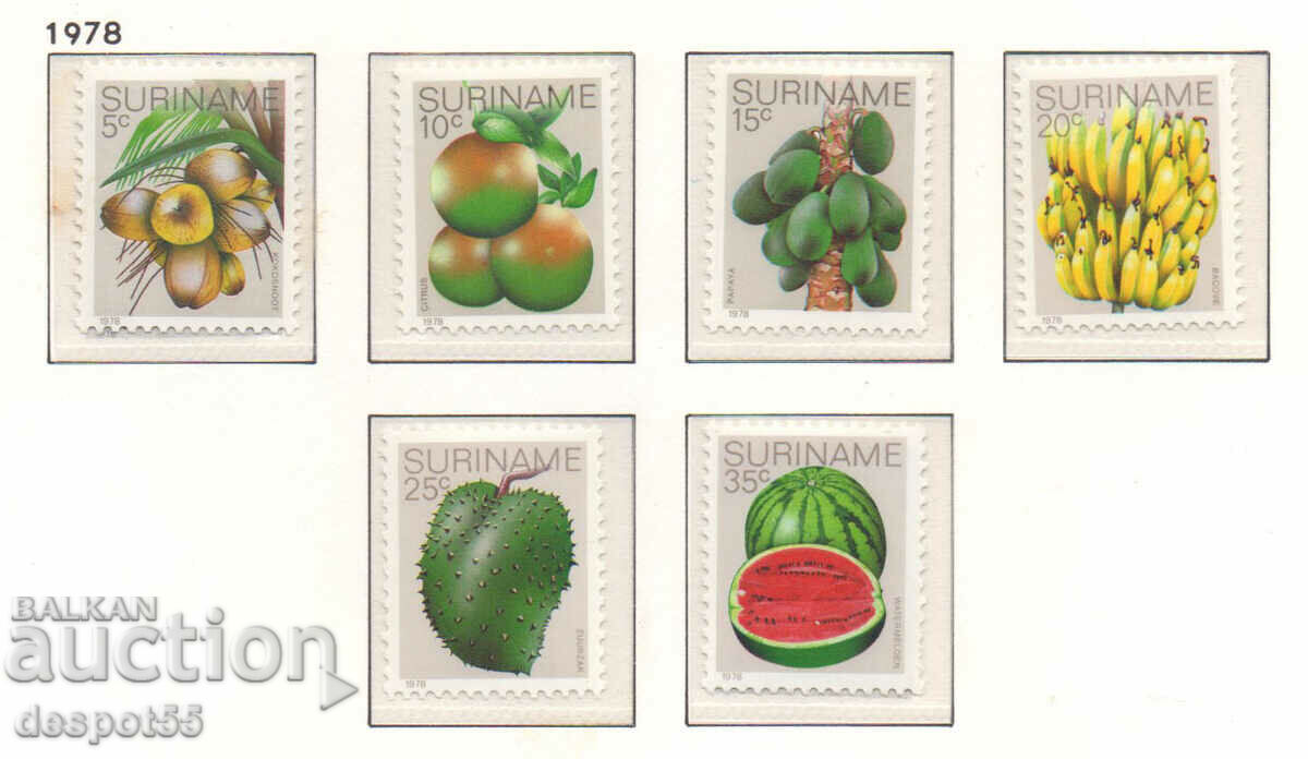 1978. Σουρινάμ. Φρούτα.