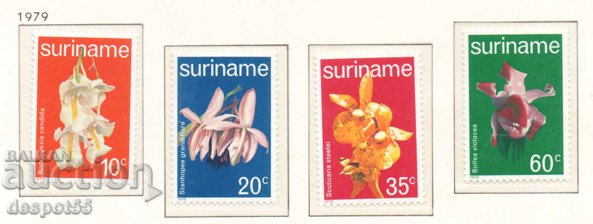 1979. Суринам. Орхидеи.