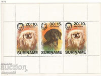 1976. Surinam. Bunăstare pentru copii - câini de companie. bloc