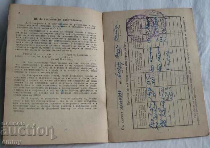 Delivery of Social Security Institute Insurance Book 1954 Delivery of Social Security Institute Insurance Book 1954