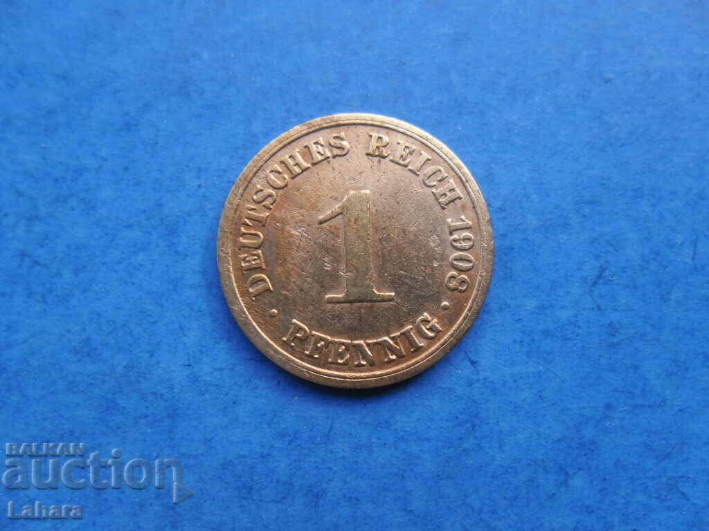 1 pfennig 1908 Γερμανία