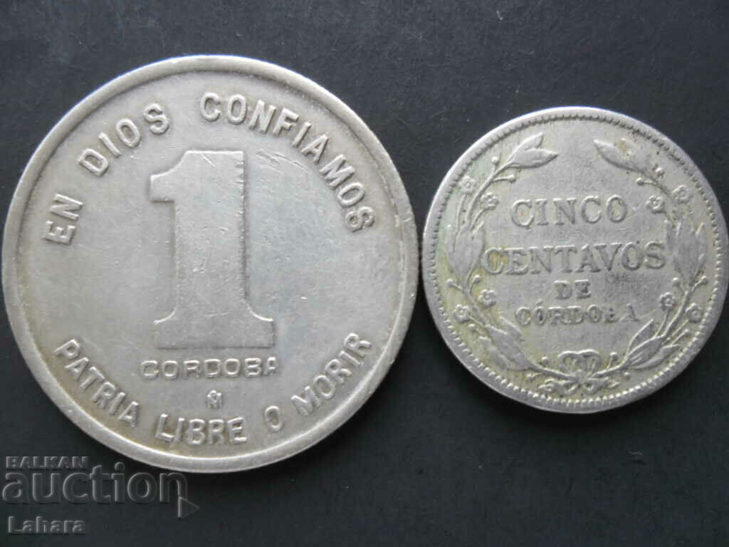1 Cordoba 1983 and 5 Centavos 1937 Nicaragua with price 10.00 BGN | € 5.11 1 Cordoba 1983 and 5 Centavos 1937 Nicaragua with price 10.00 BGN | € 5.11