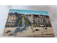 Carte poștală Zurich Bahnhofstrasse 1934