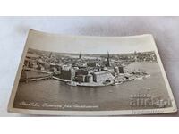 Postcard Stockholm Panorama fran Stadshustornet