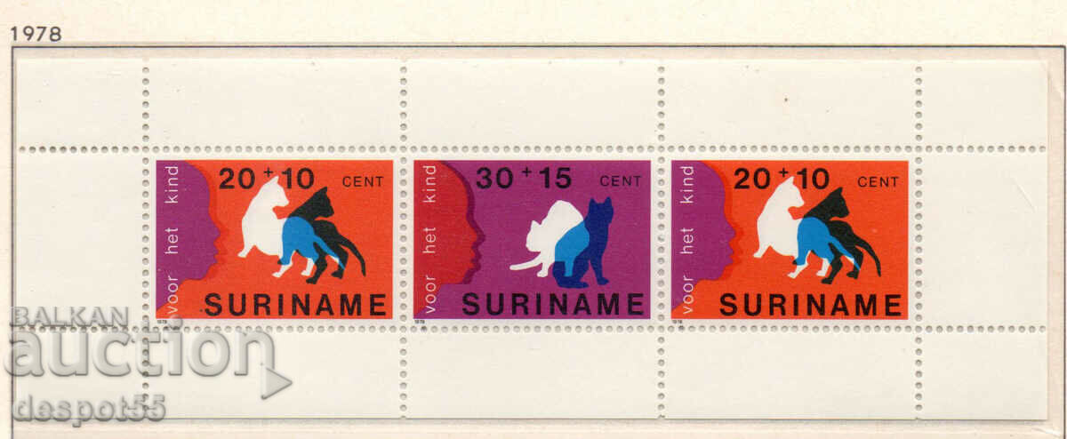 1978. Suriname. Child welfare. Block.
