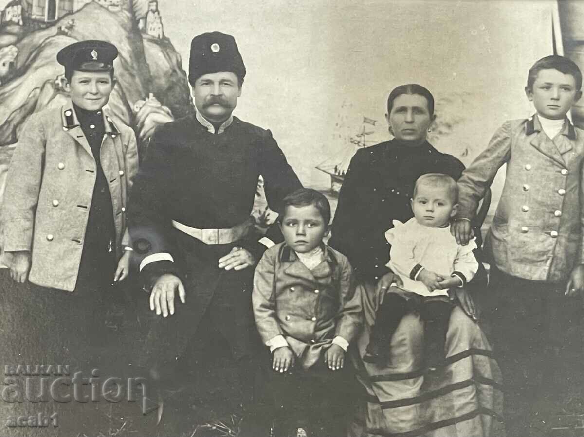 Photograph of a military man with his family in a frame with price 24.99 BGN | € 12.78 Photograph of a military man with his family in a frame with price 24.99 BGN | € 12.78