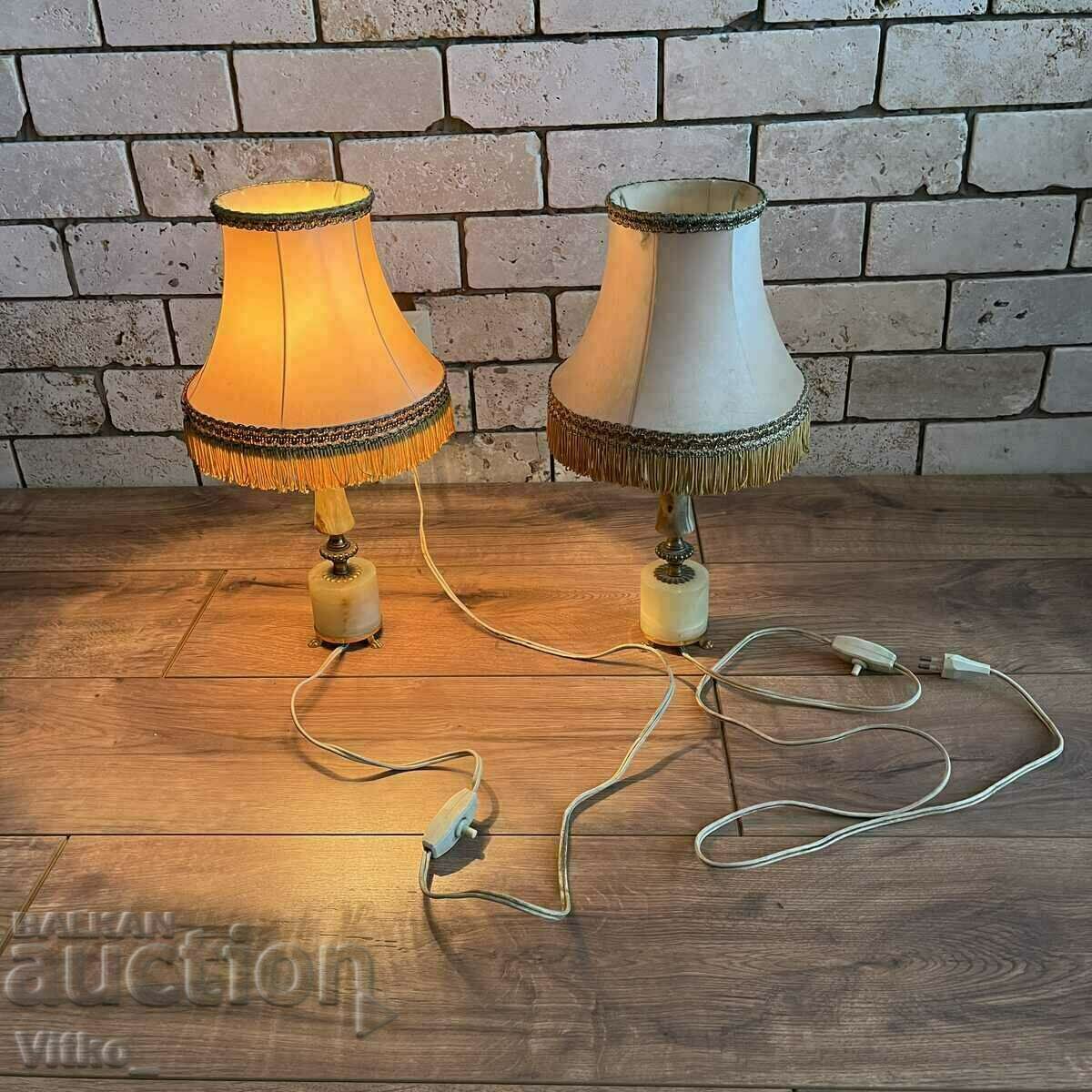 Vintage marble bedside lamps 2 pcs. with price 89.00 BGN | € 45.50 Vintage marble bedside lamps 2 pcs. with price 89.00 BGN | € 45.50