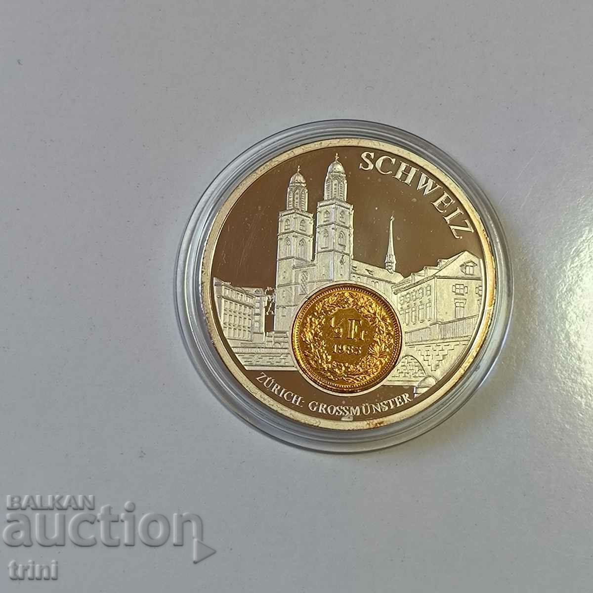 ELVETIA, Zurich - Placa moneda europeana