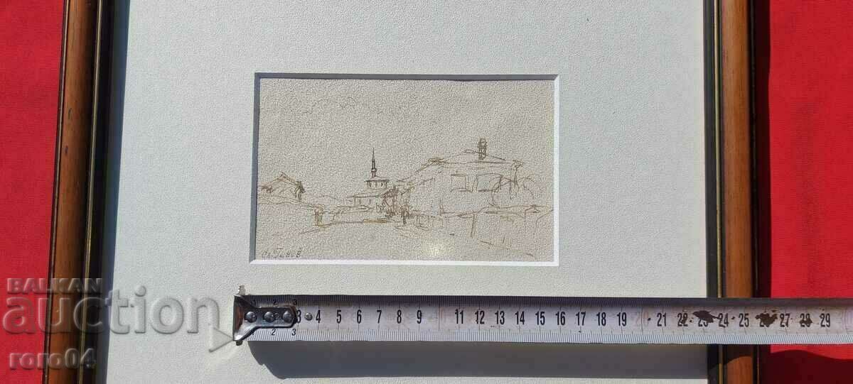 SLAVI GENEV ( 1893 - 1977 ) LANDSCAPE - 5 SLAVI GENEV ( 1893 - 1977 ) LANDSCAPE - 5