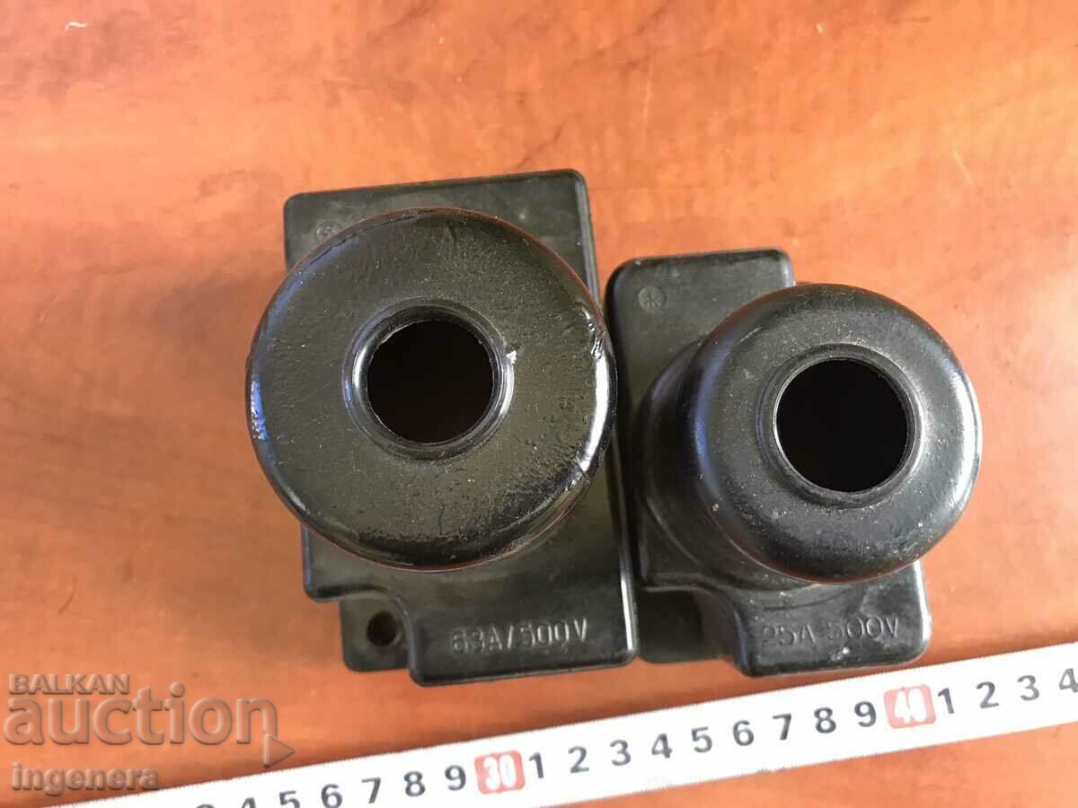 BAKELITE ARMOR CAP 25 A AND 63 A - 5 BAKELITE ARMOR CAP 25 A AND 63 A - 5