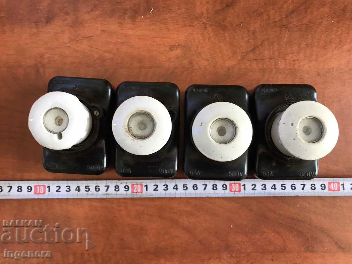 BASE SOCKET FOR SCREW FUSE 63A CARTRIDGE CAP-4 NO. - 6 BASE SOCKET FOR SCREW FUSE 63A CARTRIDGE CAP-4 NO. - 6