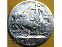 1 lira 1909 argint Italia