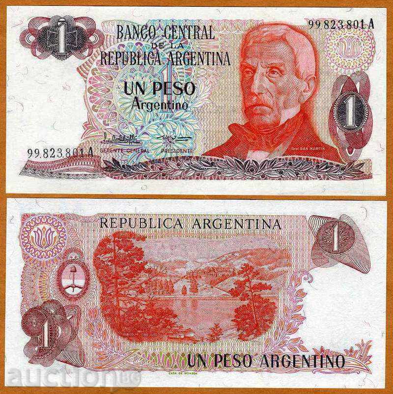 Zorbas LICITAȚII ARGENTINA 1 peso 1983 UNC