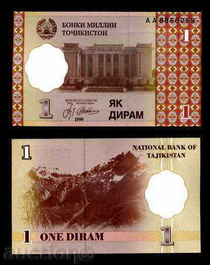 ZORBA AUCTIONS TADJIKISTAN 1 DYRAM 1999 UNC