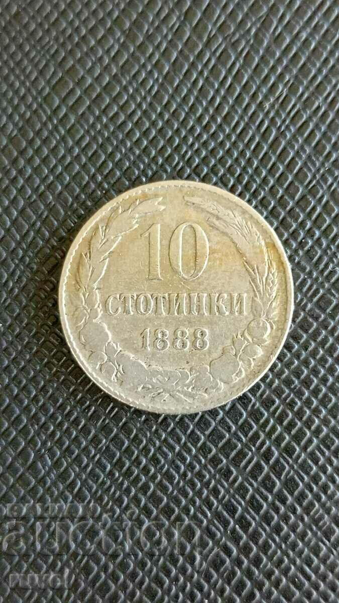 10 cenți 1888