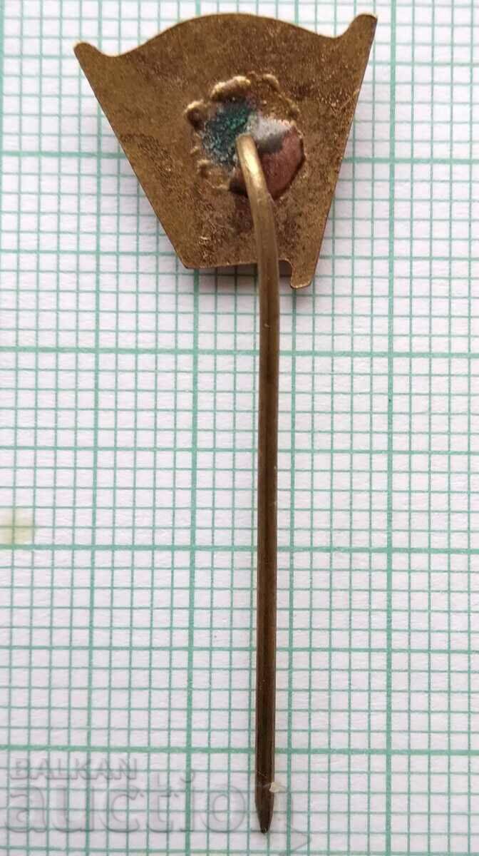 Auction 13882 - Badge - Georgi Dimitrov - bronze enamel Auction 13882 - Badge - Georgi Dimitrov - bronze enamel