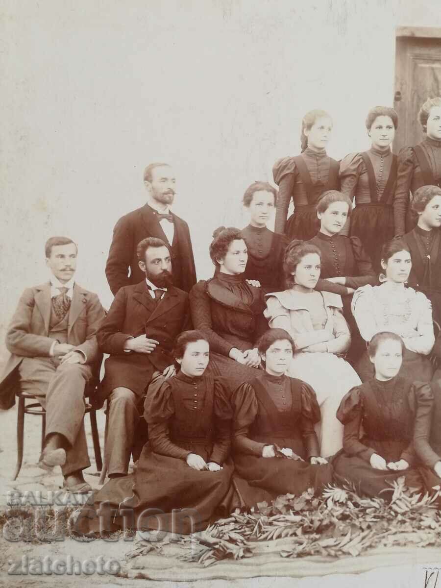 Old cardboard photo - with price 50.00 BGN | € 25.56 Old cardboard photo - with price 50.00 BGN | € 25.56