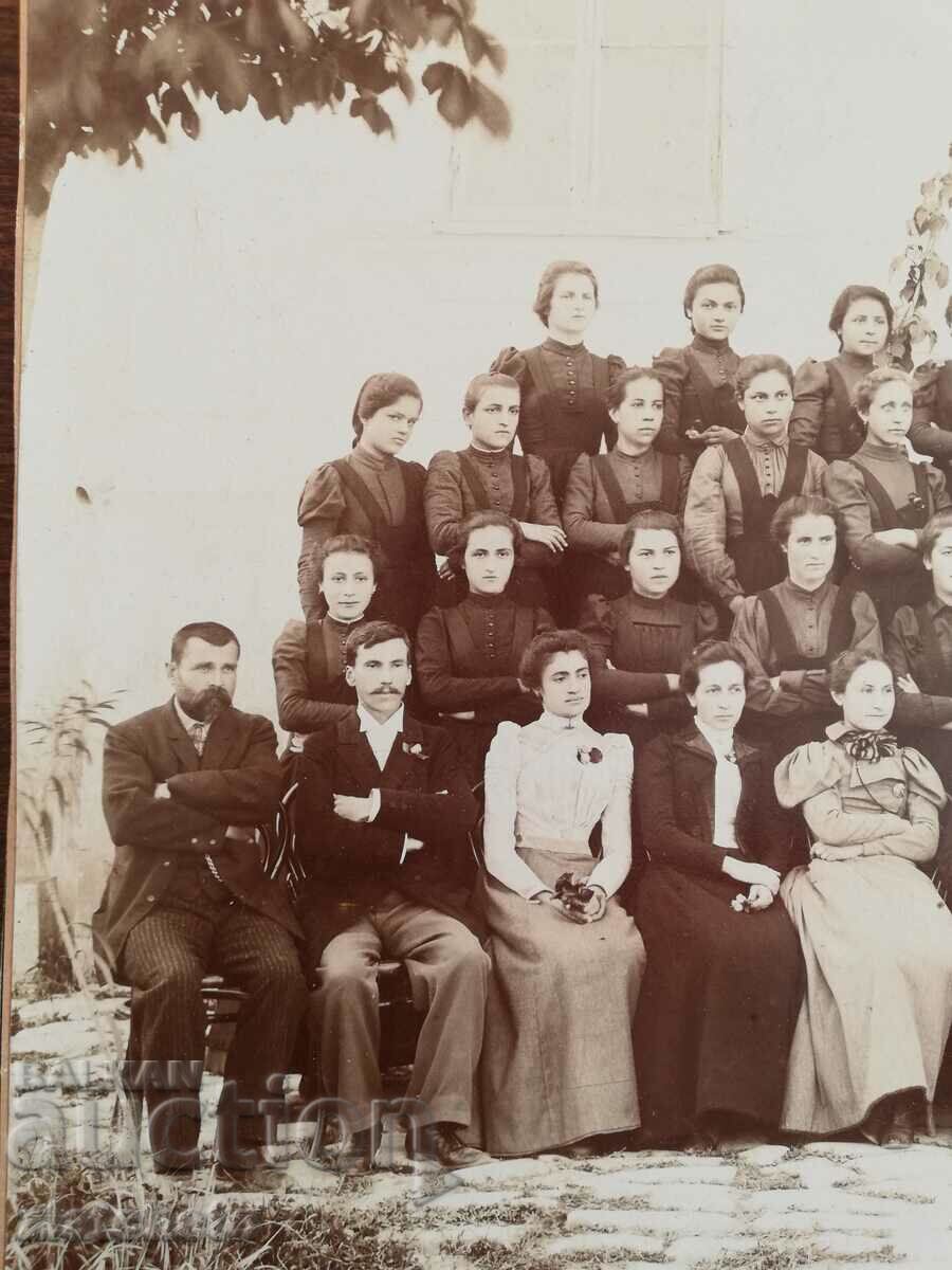 Old cardboard photo - with price 50.00 BGN | € 25.56 Old cardboard photo - with price 50.00 BGN | € 25.56