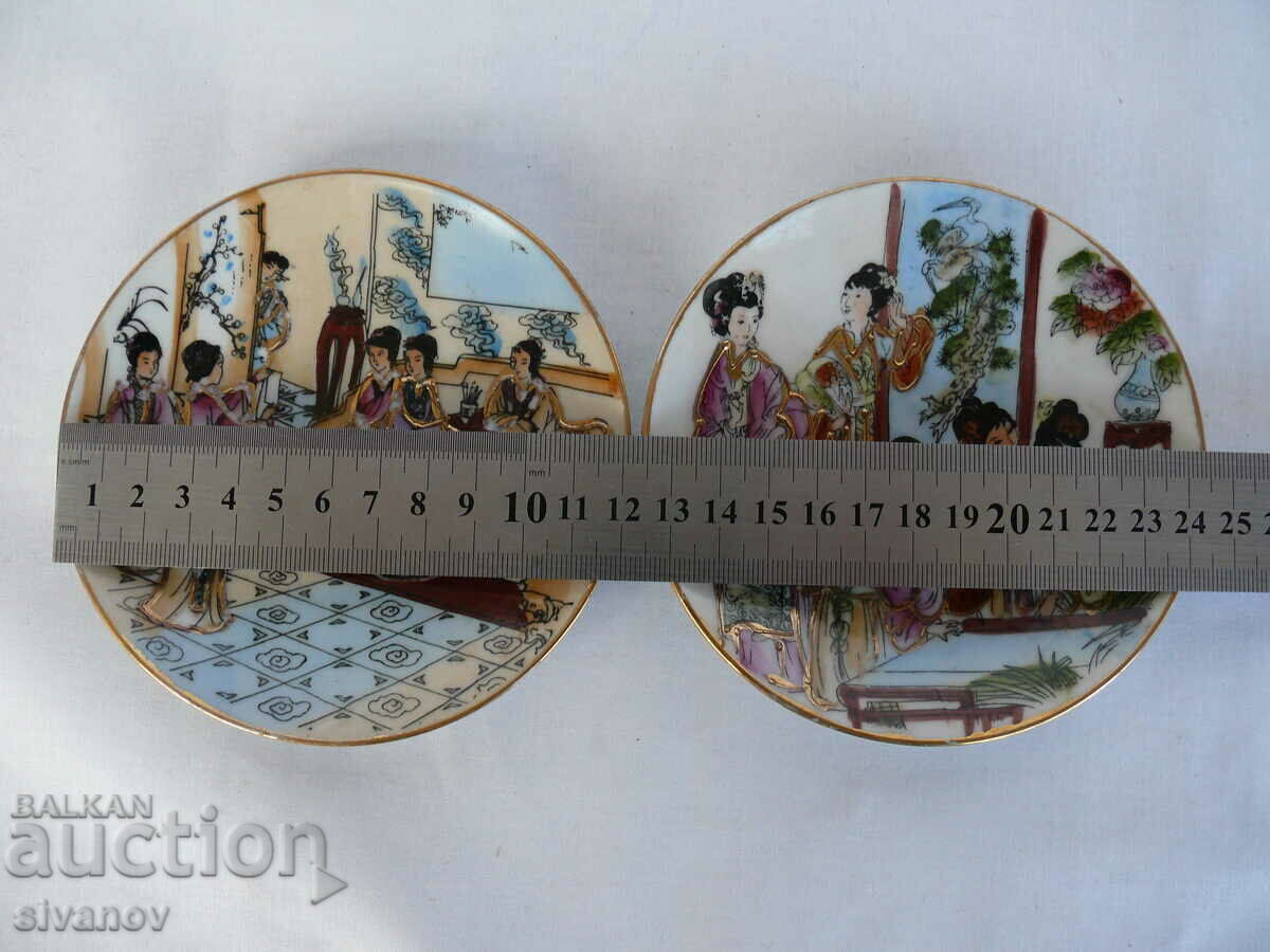 Interesting Porcelain Plates China #2130 - 7 Interesting Porcelain Plates China #2130 - 7