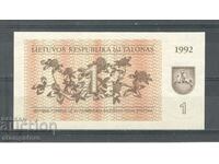 Lituania 1 cupon 1992