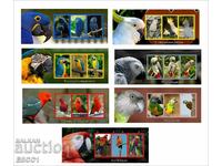 Чисти блокове Фауна Птици Папагали 2010 от Тонго