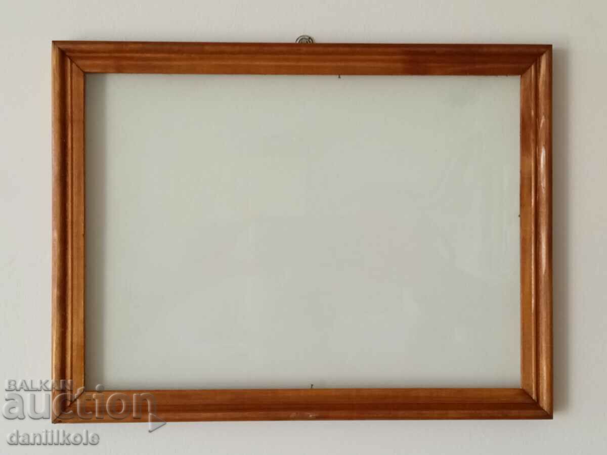 *$*Y*$* WOODEN PICTURE FRAME WITH GLASS - NEW *$*Y*$* - 5