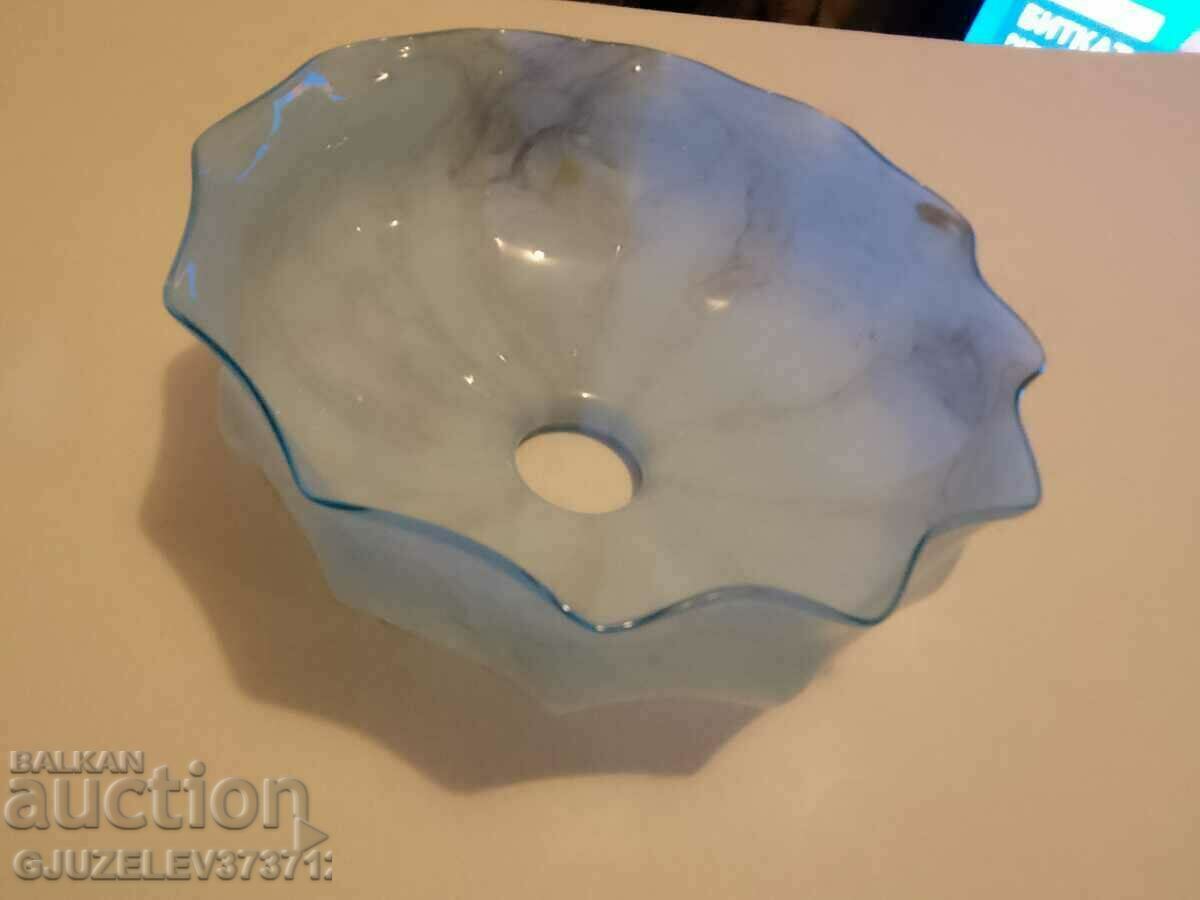 Auction Art Deco lamp shade chandelier double layer glass Auction Art Deco lamp shade chandelier double layer glass