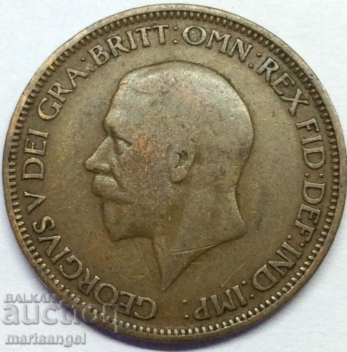 1/2 penny 1929 Marea Britanie