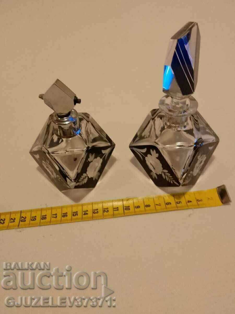 Art Deco - 1920"Crystal bottles for perfumes with color decoration with price 380.00 BGN | € 194.29 Art Deco - 1920"Crystal bottles for perfumes with color decoration with price 380.00 BGN | € 194.29