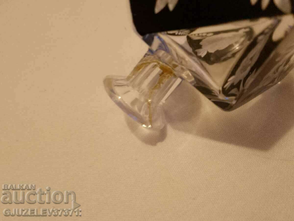 Delivery of Art Deco - 1920"Crystal bottles for perfumes with color decoration Delivery of Art Deco - 1920"Crystal bottles for perfumes with color decoration