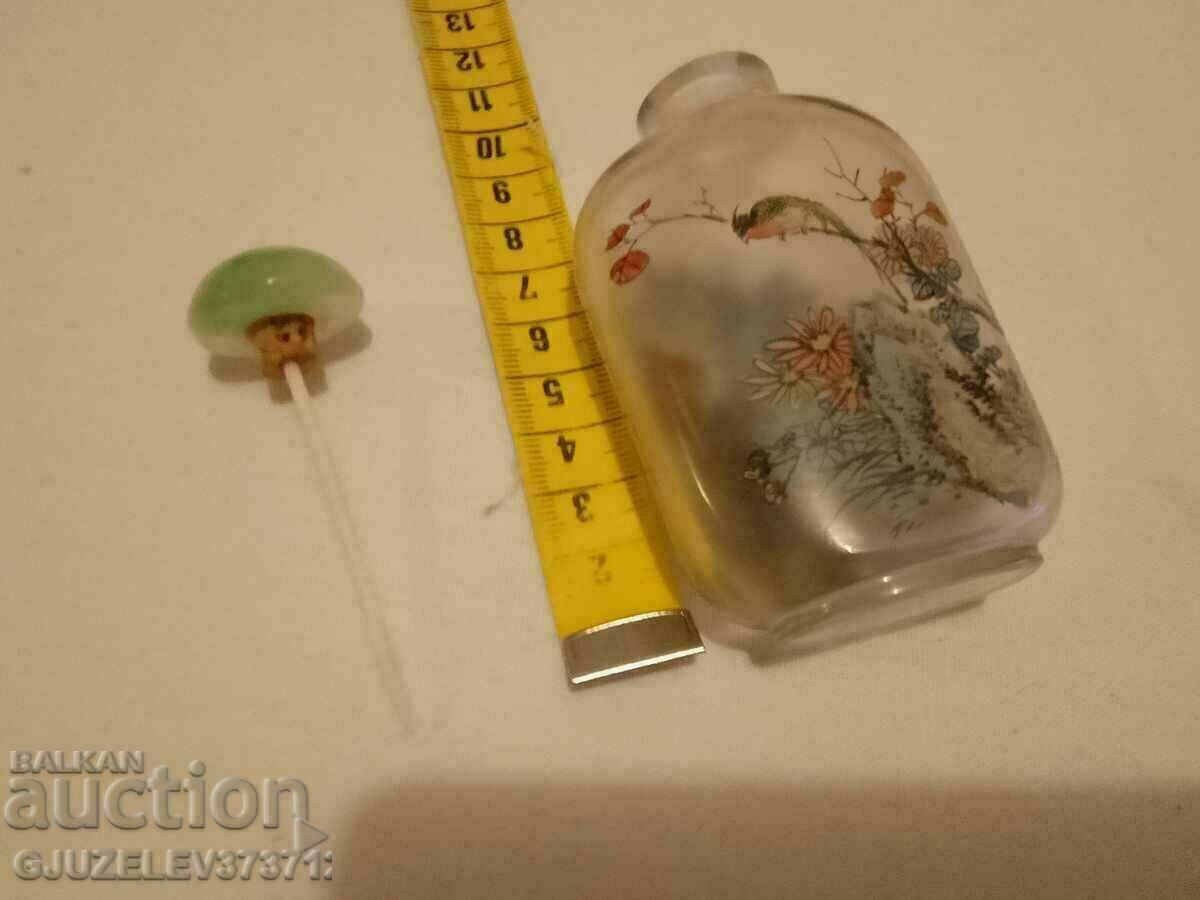 Chinese snuff bottle is made of glass, the inner one with price 180.00 BGN | € 92.03 Chinese snuff bottle is made of glass, the inner one with price 180.00 BGN | € 92.03