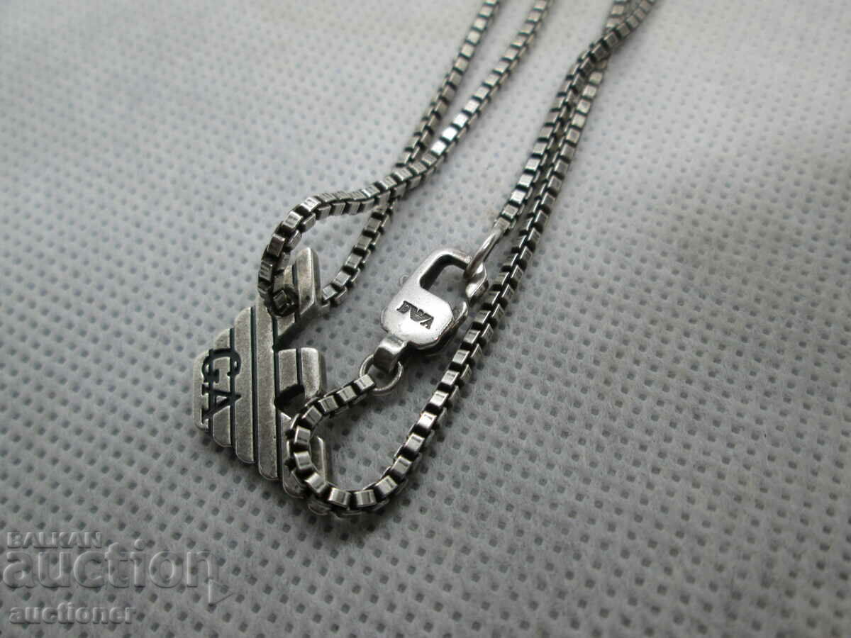 Auction ORIGINAL SILVER CHAIN WITH PENDANT-EMPORIO ARMANI Auction ORIGINAL SILVER CHAIN WITH PENDANT-EMPORIO ARMANI
