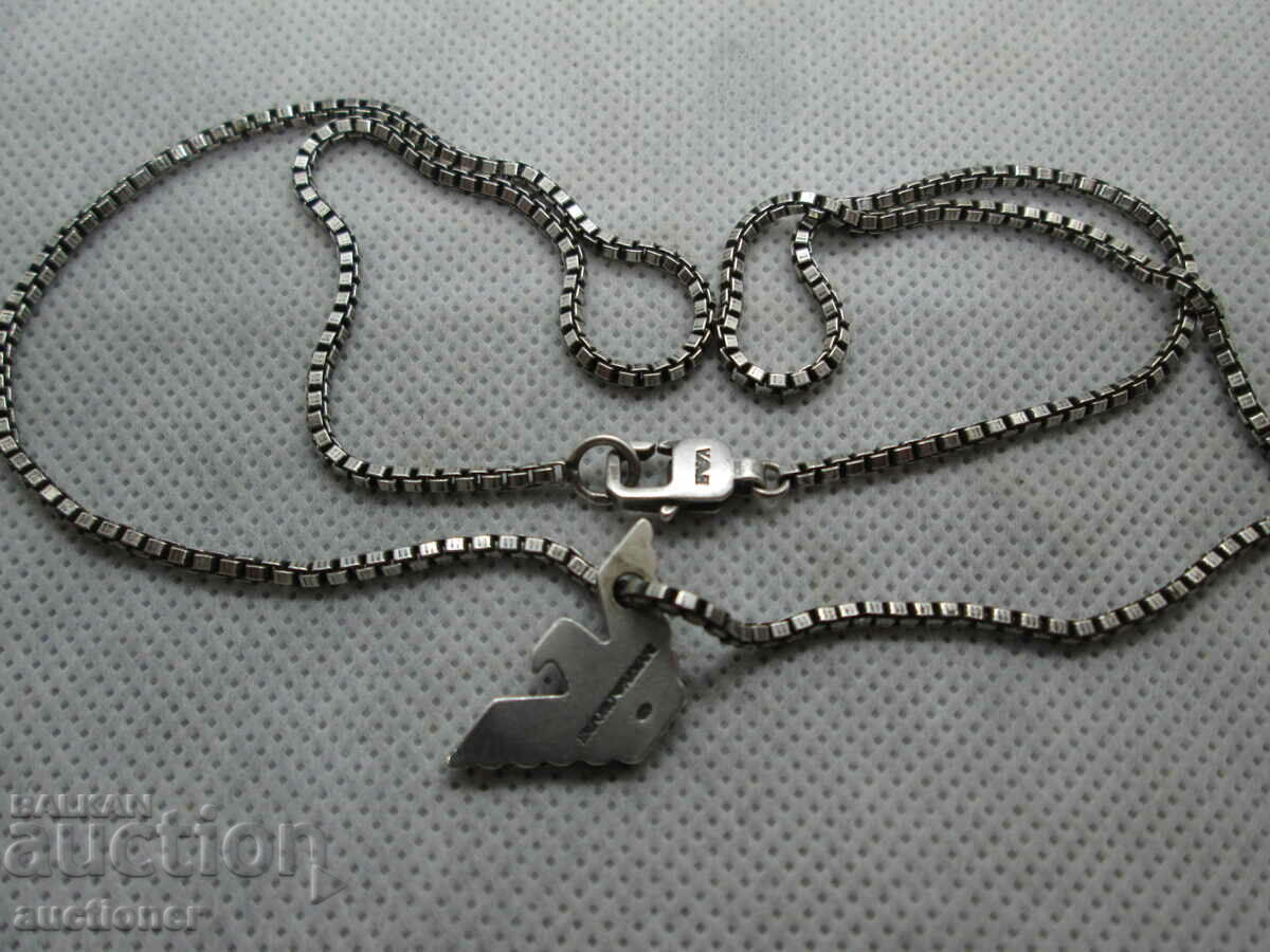 ORIGINAL SILVER CHAIN WITH PENDANT-EMPORIO ARMANI - 5 ORIGINAL SILVER CHAIN WITH PENDANT-EMPORIO ARMANI - 5