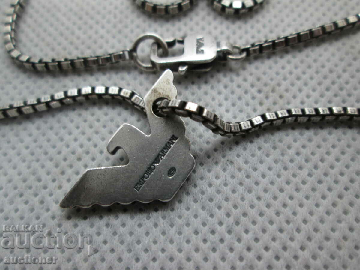 ORIGINAL SILVER CHAIN WITH PENDANT-EMPORIO ARMANI - 6 ORIGINAL SILVER CHAIN WITH PENDANT-EMPORIO ARMANI - 6