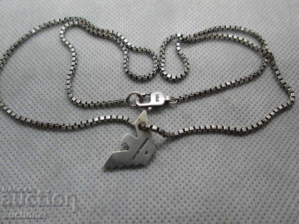 ORIGINAL SILVER CHAIN WITH PENDANT-EMPORIO ARMANI - 7 ORIGINAL SILVER CHAIN WITH PENDANT-EMPORIO ARMANI - 7