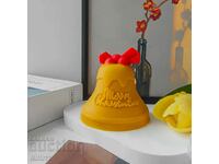 Christmas bell mold, for candles, fondant candle decoration
