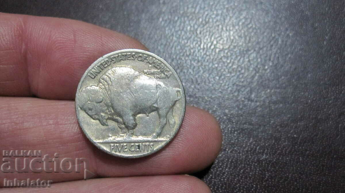1936 год  5 цента САЩ - Бизон