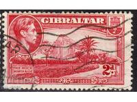 GB/Gibraltar-1943-Regular-KG VI+View, γραμματόσημο