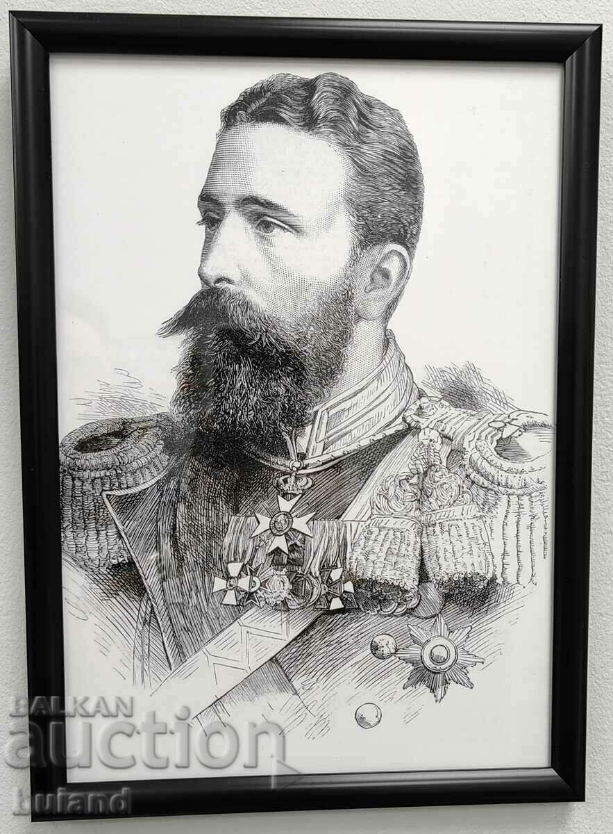 High Quality Framed Portrait of Prince Alexander Battenberg High Quality Framed Portrait of Prince Alexander Battenberg