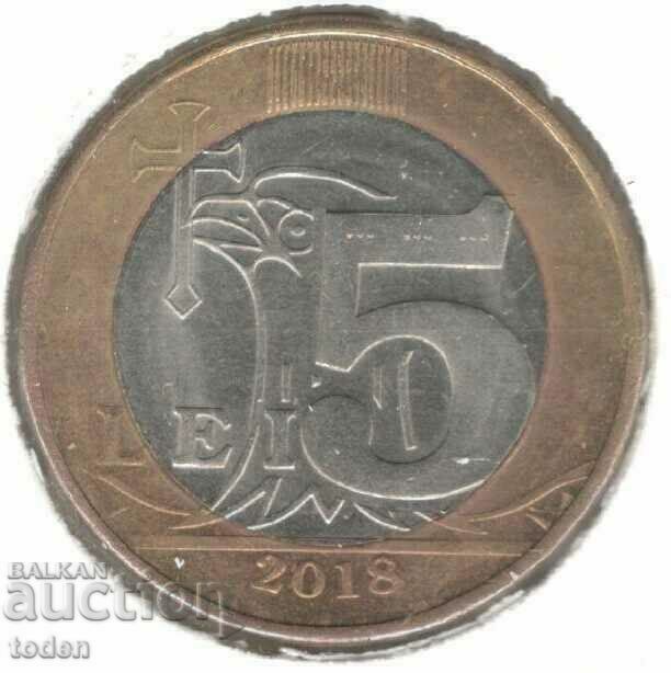 Μολδαβία-5 Lei-2018-KM# 155 Μολδαβία-5 Lei-2018-KM# 155