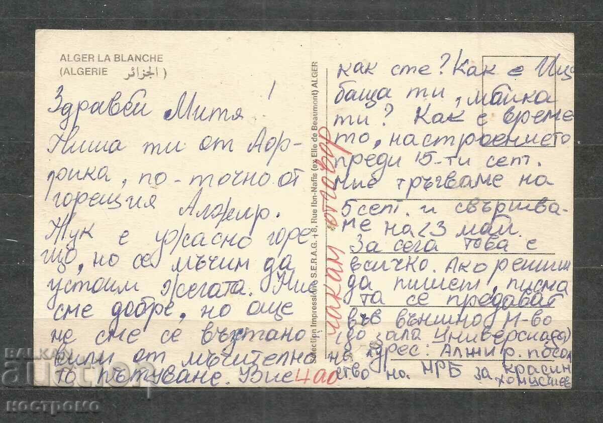 Old Post card ALGERIA - A 953 with price 1.00 BGN | € 0.51