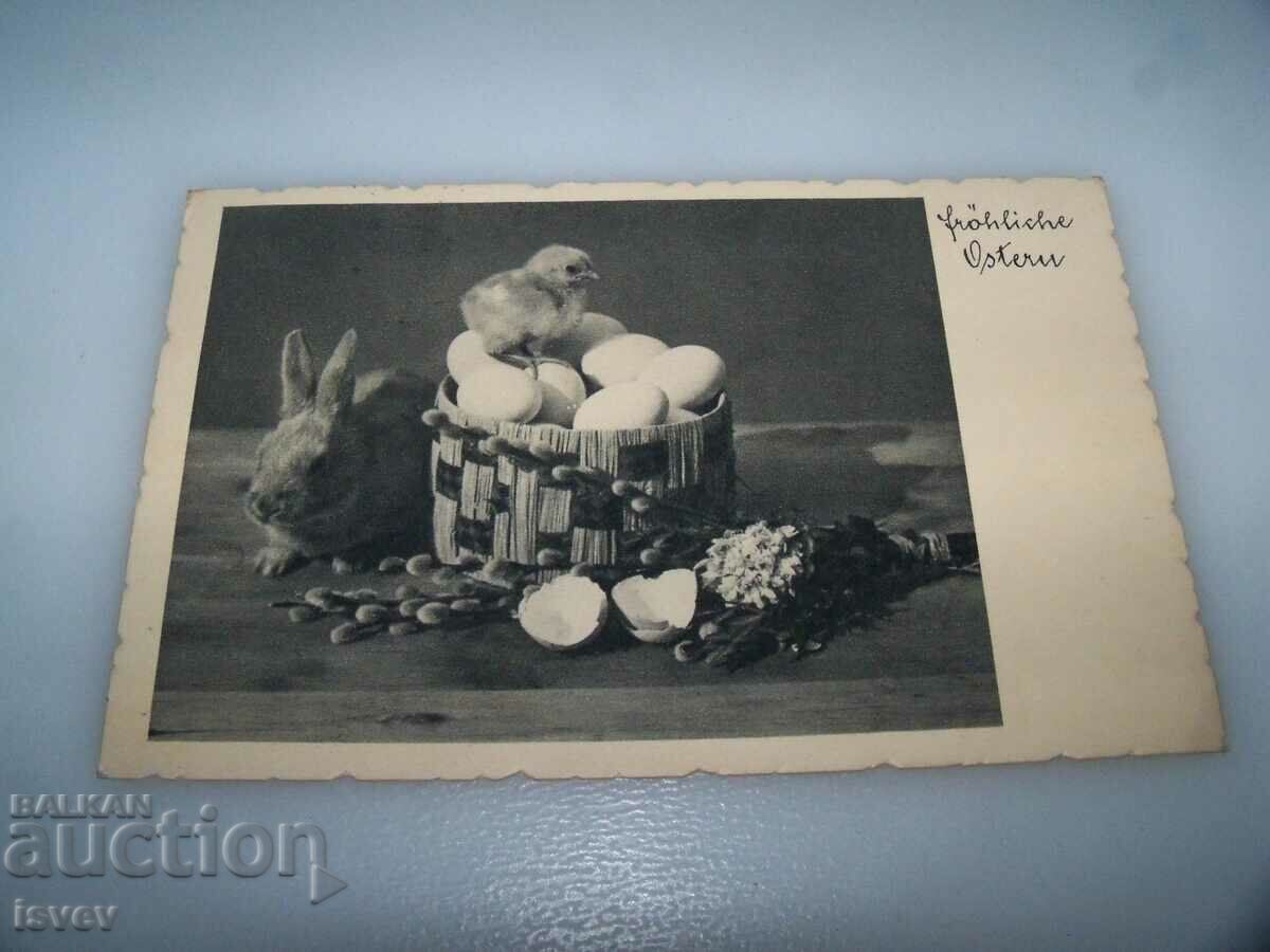 Auction  5 old Easter postcards 1935 - 1936.