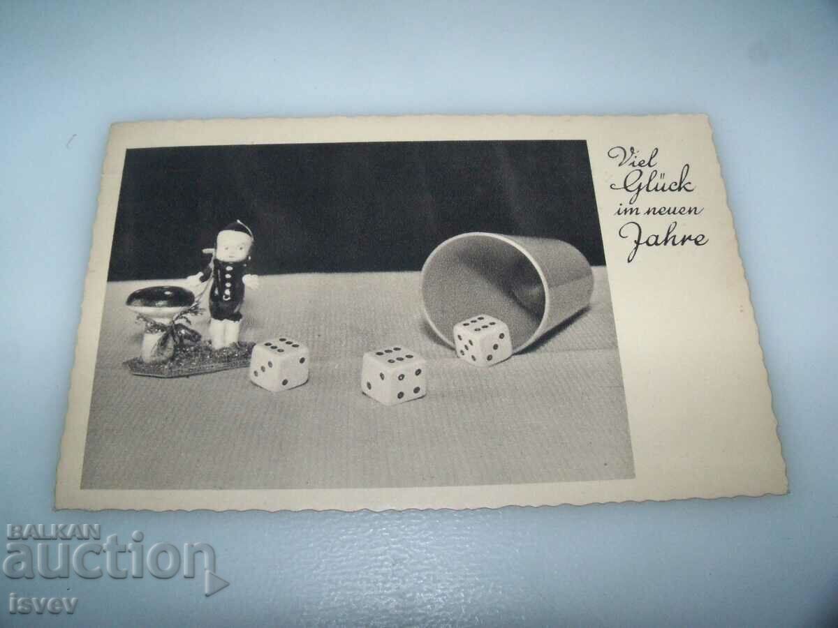 Стара австрийска новогодишна пощенска картичка от 1936г. с цена 10.00 лв. | € 5.11 Стара австрийска новогодишна пощенска картичка от 1936г. с цена 10.00 лв. | € 5.11