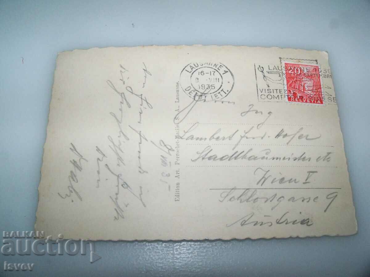 Δημοπρασία Παλιά καρτ ποστάλ από τη Λωζάνη, Ελβετία 1935. Δημοπρασία Παλιά καρτ ποστάλ από τη Λωζάνη, Ελβετία 1935.