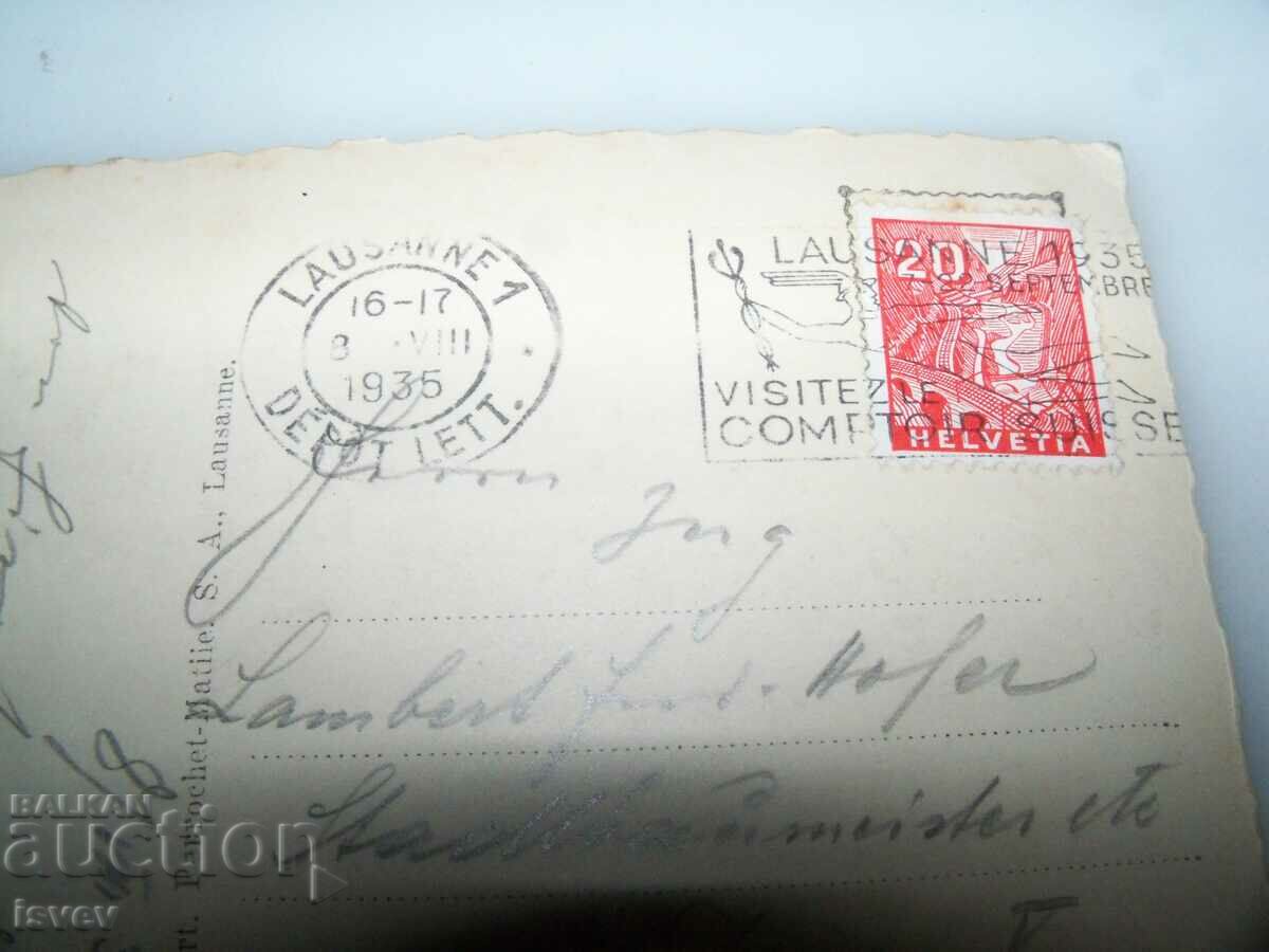 Παράδοση Παλιά καρτ ποστάλ από τη Λωζάνη, Ελβετία 1935. Παράδοση Παλιά καρτ ποστάλ από τη Λωζάνη, Ελβετία 1935.