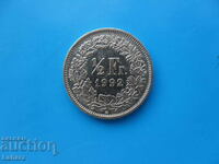 1/2 franc 1992 Elveția