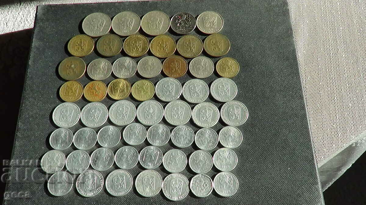 Πολλά νομίσματα Τσεχοσλοβακία 55 τεμάχια με τιμή € 10.50 | 20.54 BGN