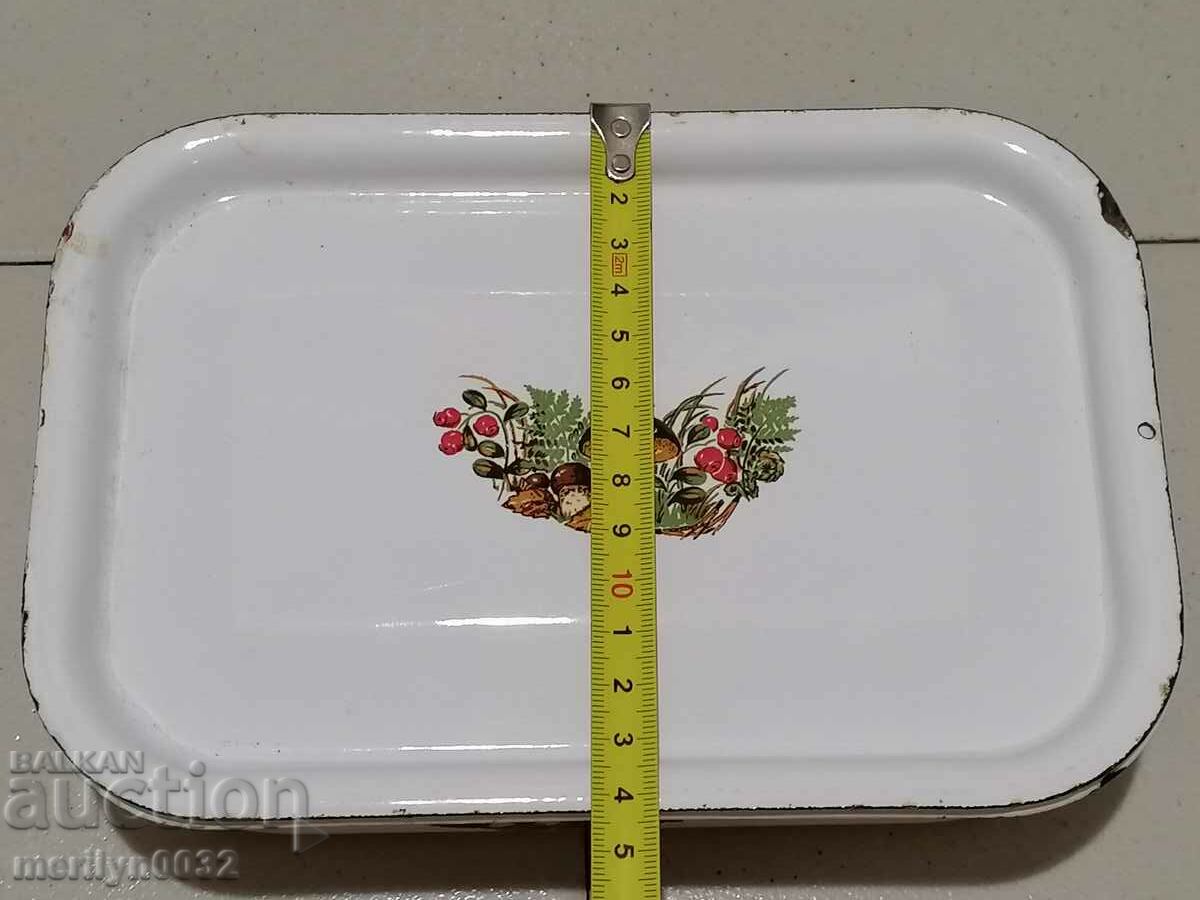 Old enamel food box, enamel dish, jug - 5 Old enamel food box, enamel dish, jug - 5