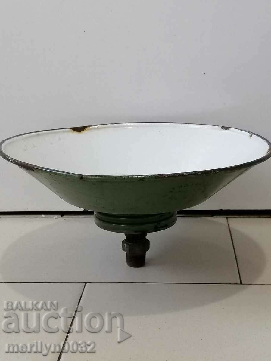 Auction Old lamp reflector enamel stand Auction Old lamp reflector enamel stand