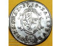 1 batzen 1718 Austria 4 kreuzers Franz Anton Furst Salzburg